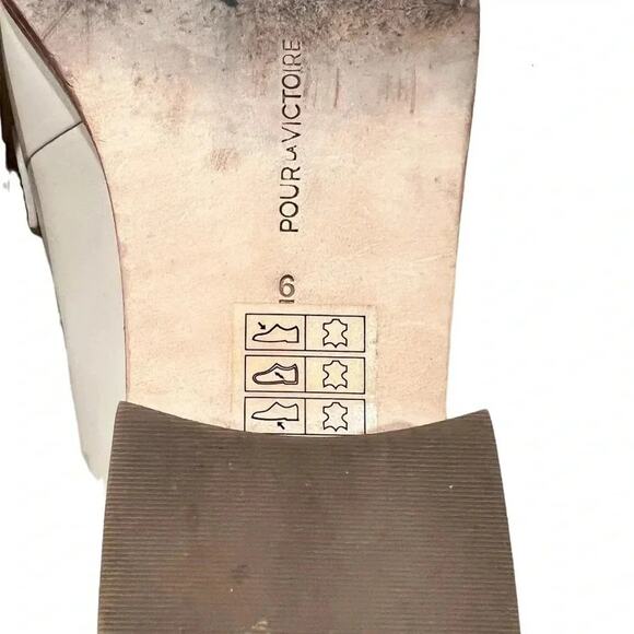 Pour La Victoire Tegan Loafer In Parchment Leather Sz 6 - Picture 12 of 13